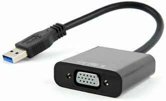 Видеоадаптер (конвертер) Cablexpert USB 3.0 --> VGA AB-U3M-VGAF-01, черный