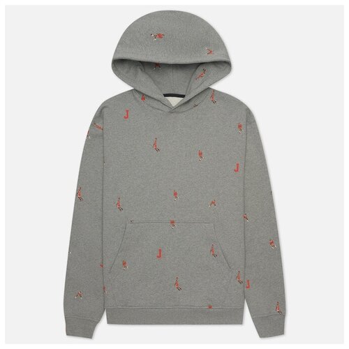 Мужская толстовка Jordan Essentials Jumpman AOP Fleece Hoodie серый , Размер S