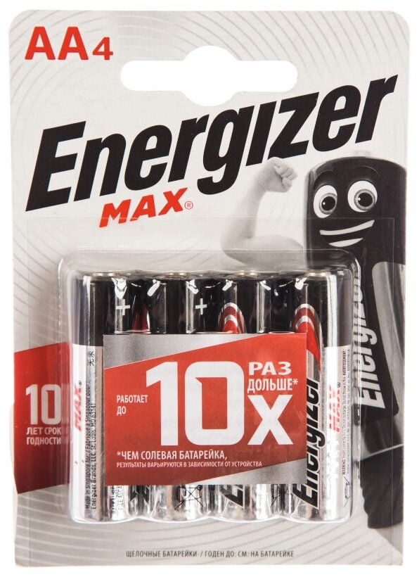 Батарейка АА Energizer Max 4 шт. Energizer LR6 AA BL4