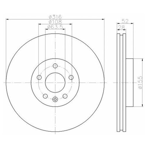 фото Тормозной диск передний textar 92162303