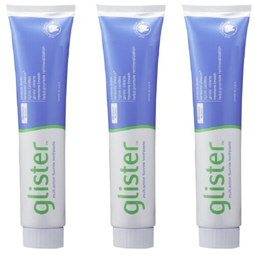 GLISTER Набор зубных паст дорожная упаковка, 50 мл, 3 шт