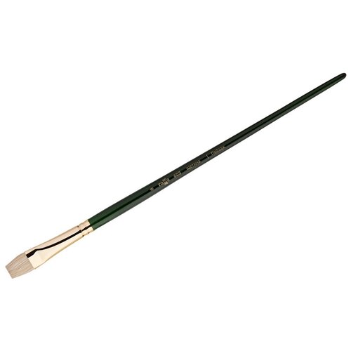Кисть художественная щетина Гамма Пейзаж, плоская, укороченный ворс №8, длинная ручка