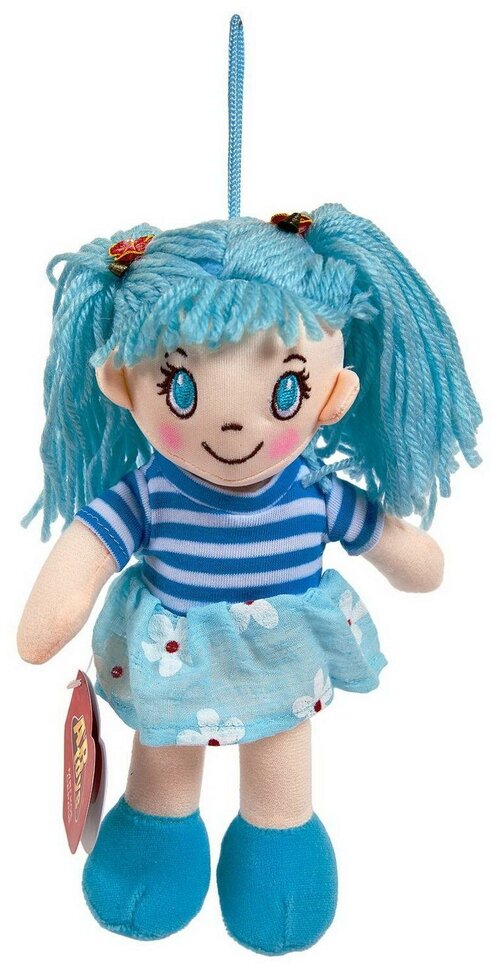 Кукла ABtoys Мягкое сердце, мягконабивная в голубом платье, 20 см M6033