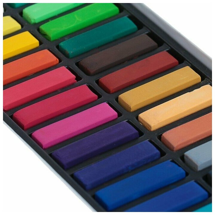 Мелки мягкие Faber-Castell мини Gofa набор цветов в картонной коробке 24 шт. - фото №4