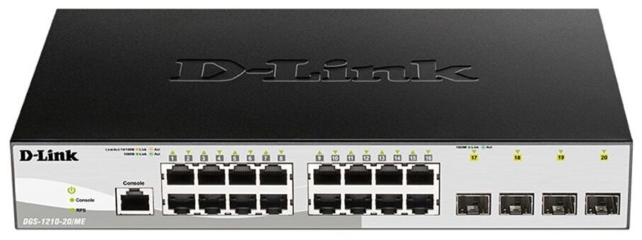 Коммутатор D-Link DGS-1210-20MEB1A 16G 4SFP управляемый