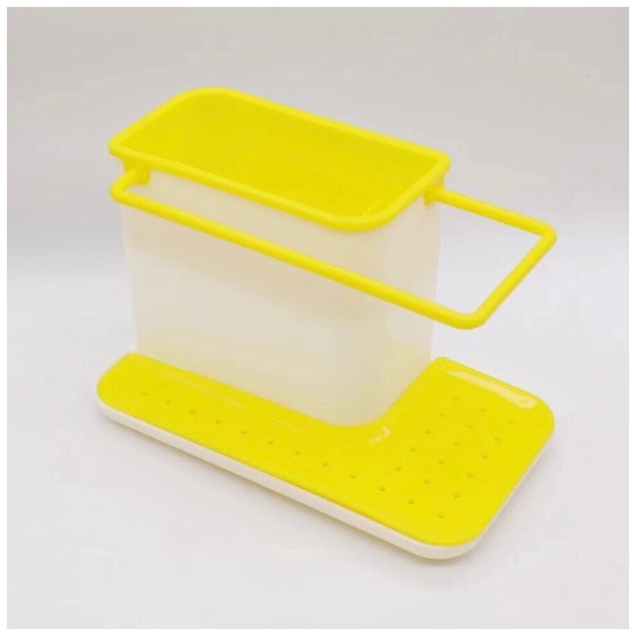 Подставка для кухонных принадлежностей органайзер для раковины для мойки кухонный органайзер подставка для губки желтая