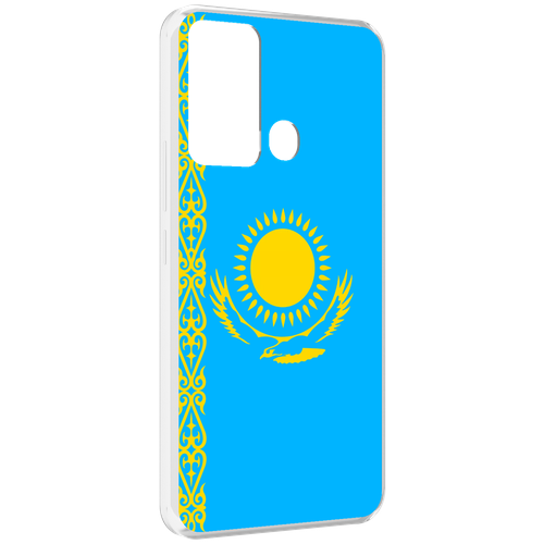 Чехол MyPads флаг Казахстана-1 для Infinix Hot 12i задняя-панель-накладка-бампер чехол mypads флаг казахстана 1 для infinix hot 12 pro задняя панель накладка бампер