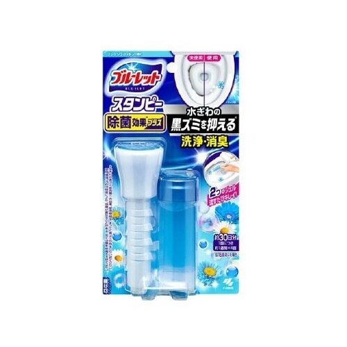Очиститель-цветок для туалетов Bluelet Stampy Fresh Cotton дезодорирующий с ароматом свежего хлопка Kobayashi 28г