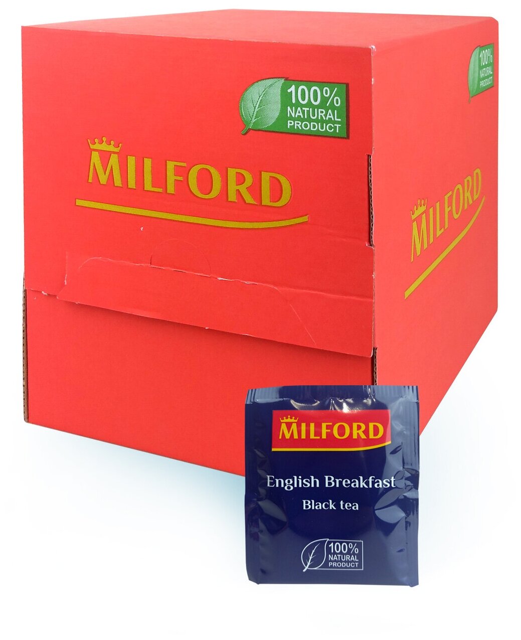 Чай MILFORD "English Breakfast", черный, 200 пакетиков в конвертах по 1,75 г, 6990 РК - фотография № 6