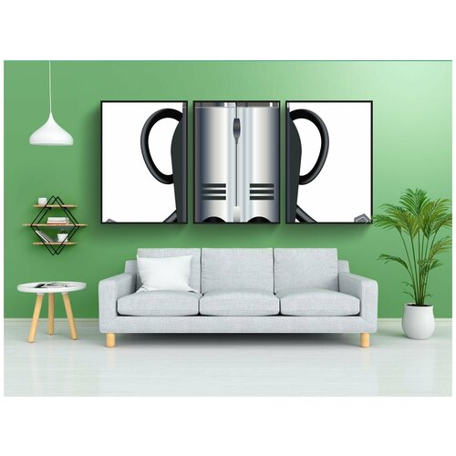 фото Набор модулных постеров для интерьера "ранец, ракеты, наука" 60x90 см. в тубусе, без рамки lotsprints