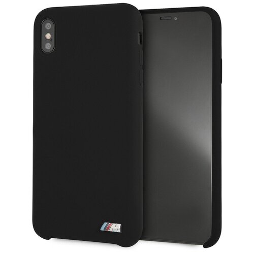 фото Силиконовый чехол-накладка для iphone x/xs bmw m-collection liquid silicone hard tpu, черный (bmhcpxmsilbk)