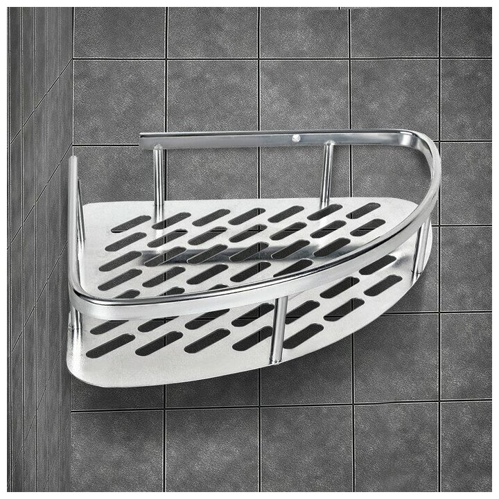 фото Полка угловая 22х22х5 см, алюминий 2813069