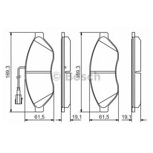 Комплект передних тормозных колодок Bosch 0986495293 для Citroen JUMPER; Fiat DUCATO; Peugeot BOXER