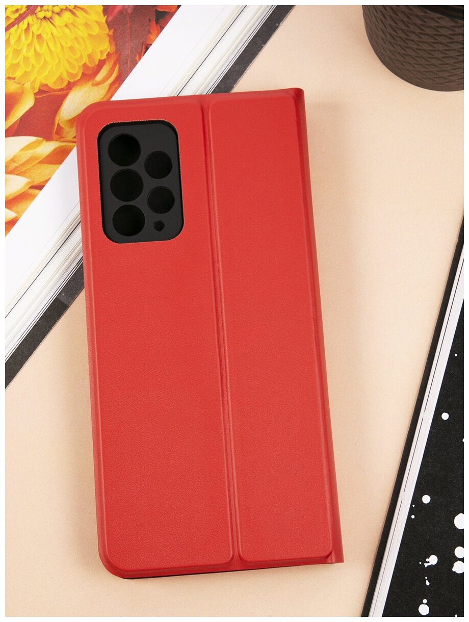 Чехол-книжка Red Line с застежкой на магнитах для Samsung Galaxy A52 (красный) УТ000026330 - фото №8