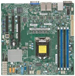 Материнская плата SuperMicro MBD-X11SSH-LN4F-B LGA1151 PCI-E SVGA 4xGbLAN SATA RAID MicroATX 4DDR4