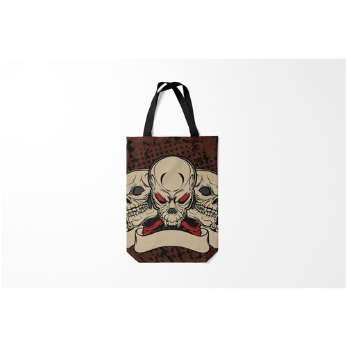 фото Сумка-шоппер / 31х42 см / популярные иллюстрации / черепа прислужник дьявола burnettie