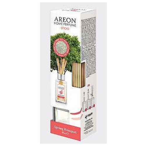 Ароматический диффузор для дома Areon Sticks, 85 мл, весенний букет 4605272 .