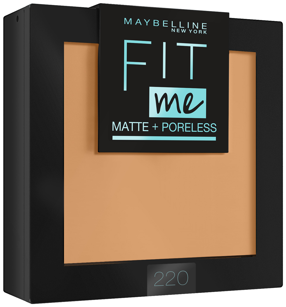 Maybelline New York Fit Me пудра компактная матирующая скрывающая поры 220 золотисто-бежевый