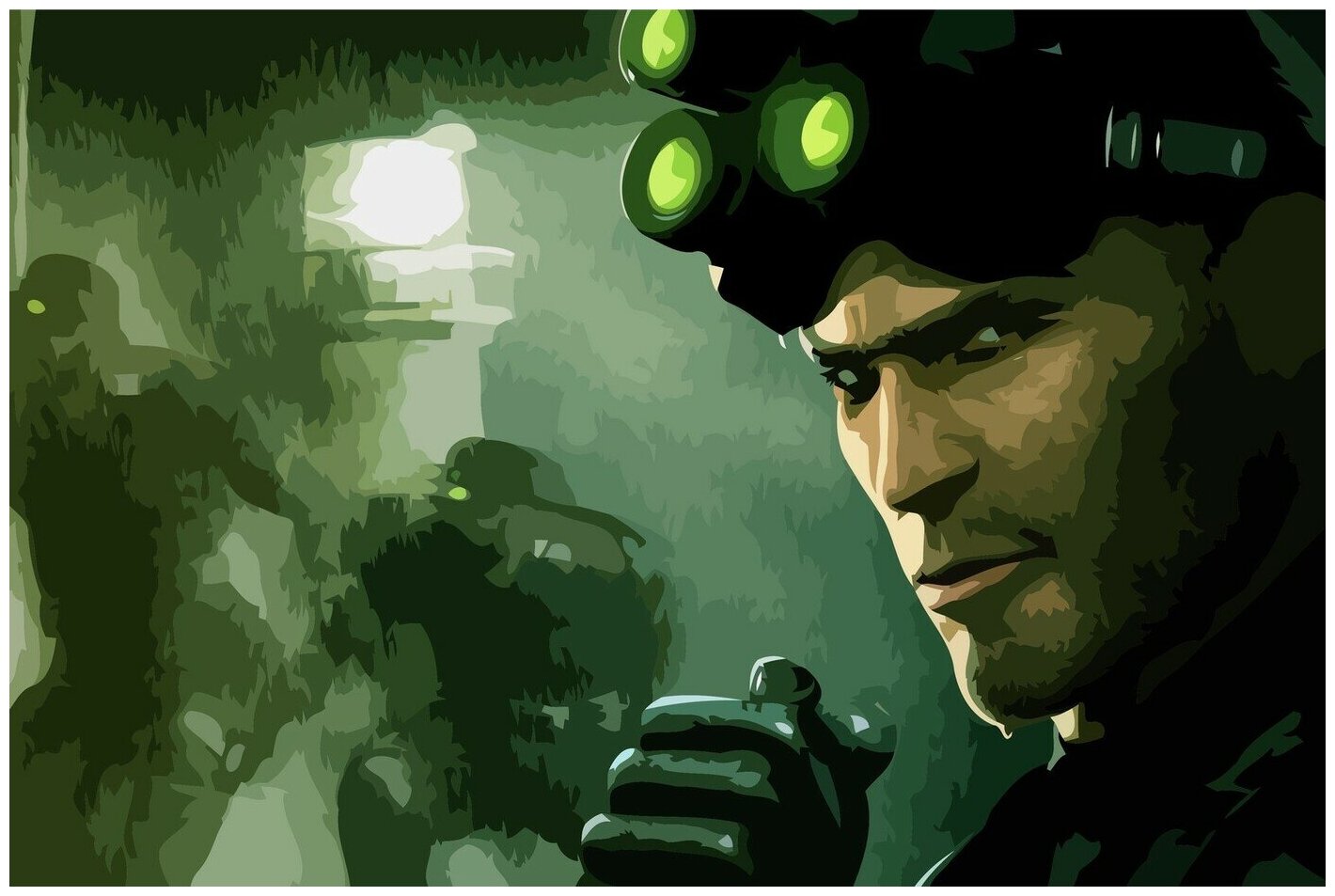 Картина по номерам на холсте Splinter Cell спецагент - 4