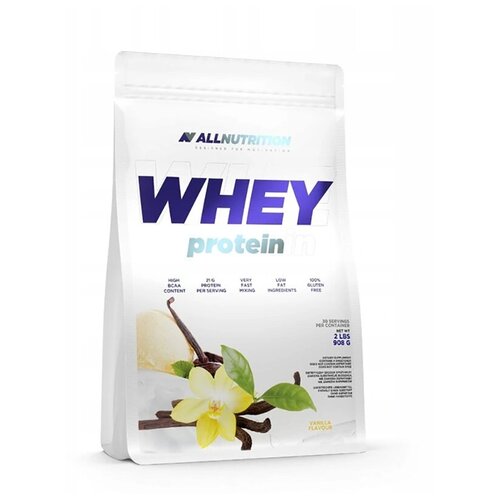 фото Сывороточный протеин allnutrition whey protein, вкус: ваниль, 908 г