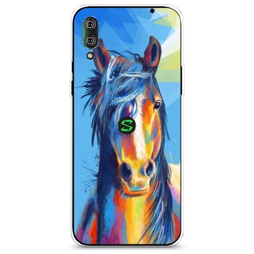 фото Силиконовый чехол "лошадь арт 3" на xiaomi black shark 2 pro / сяоми блэк шарк 2 про case place