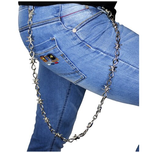Цепь на джинсы. Цепь с крестом. Цепь стальная. Цепь на брюки. Wallet chain. Rock chain. Байк. Цепь колючка.