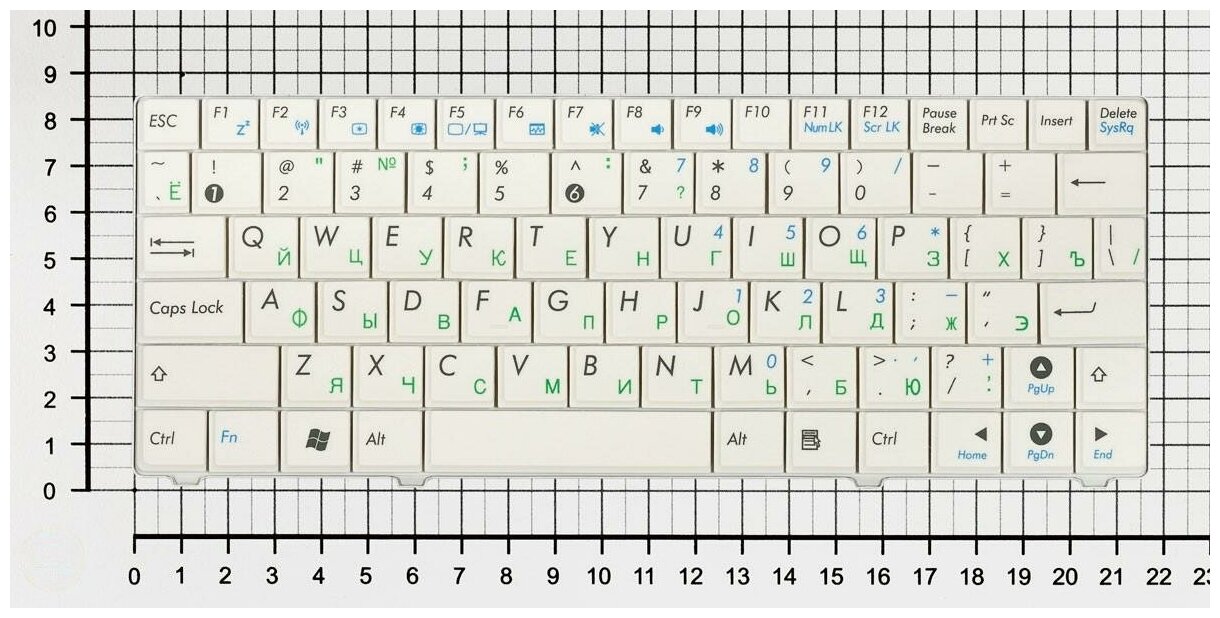 Клавиатура для ноутбука Asus EEE PC 900SD русская белая
