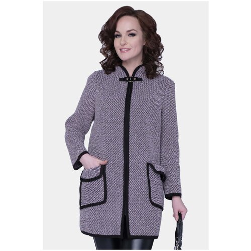 Кардиган Злата серо-розовый, размер 50