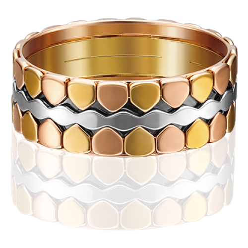 PLATINA jewelry Обручальное кольцо из комбинированного золота без камней 01-4838-00-000-1140-54, размер 16