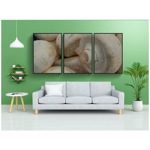 фото Набор модулных постеров для интерьера "грибы, чемпионы, еда" 60x90 см. в тубусе, без рамки lotsprints