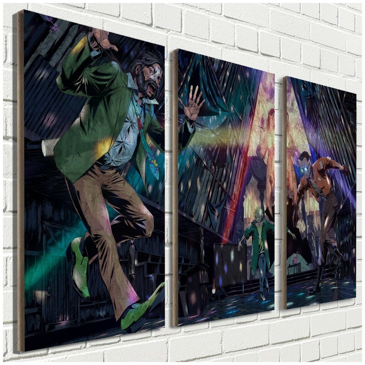 Модульная картина на рельефной доске ОСП Игры Disco Elysium ( Гарри, Ким Кицураги, Детектив,) - 3086