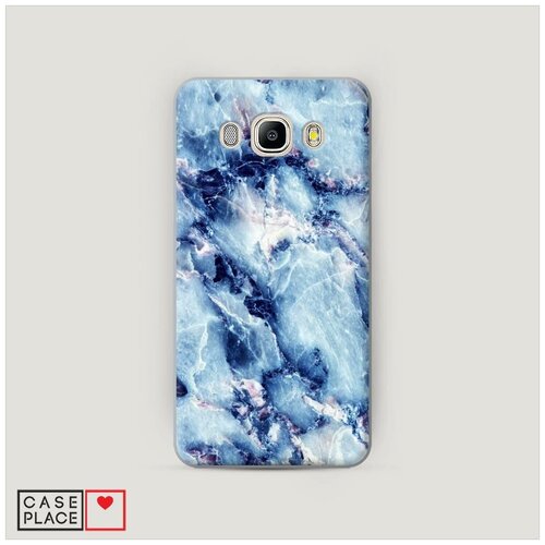 фото Чехол пластиковый samsung galaxy j7 2016 мрамор с синими прожилками case place