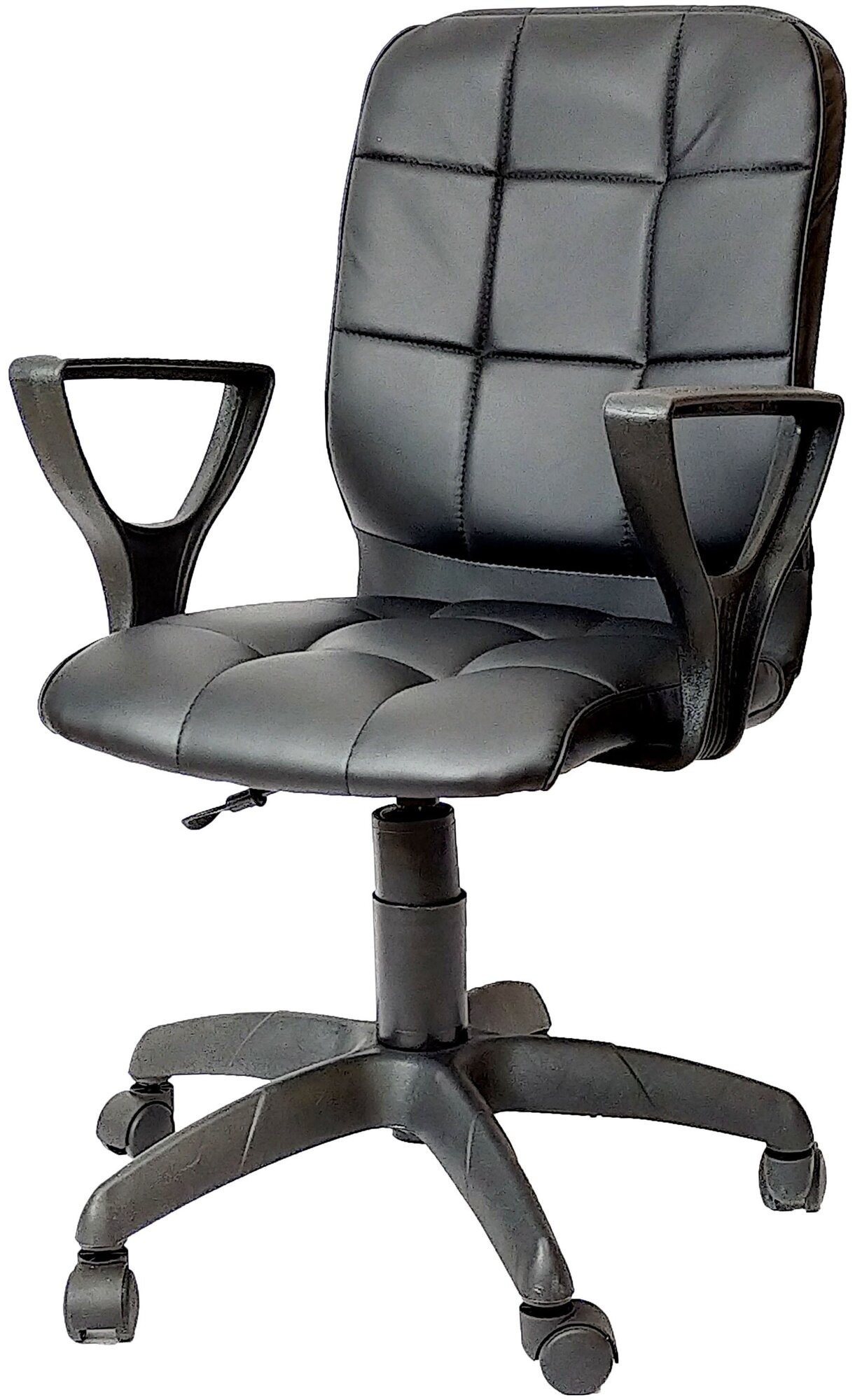 Кресло компьютерное RV-305 Экокожа цвет черный - фотография № 1