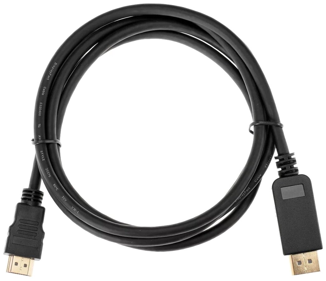 Кабель Aopen DisplayPort - HDMI (ACG608), 1.8 м, черный