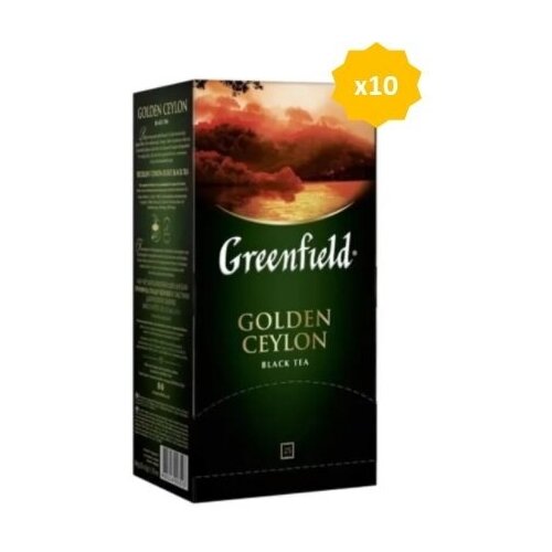 Чай черный Гринфилд голден цейлон Greenfield Golden Ceylon, 10 шт по 25 пак