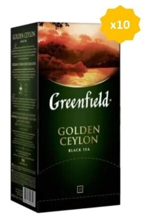Чай черный Гринфилд голден цейлон Greenfield Golden Ceylon, 10 шт по 25 пак
