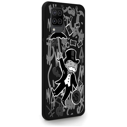 Черный силиконовый чехол MustHaveCase для Samsung Galaxy A12 Monopoly Black Edition/ Монополия для Самсунг Галакси А12