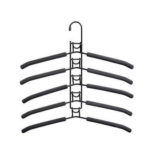 Набор вешалок OQQI трансформер 5 в 1, 41 см, черный