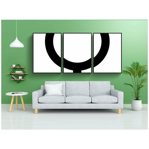 фото Набор модулных постеров для интерьера "женщина, женский, персонаж" 60x90 см. в тубусе, без рамки lotsprints