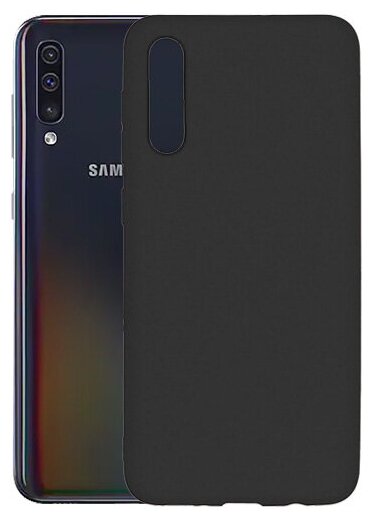 Матовый чехол MatteCover для Samsung Galaxy A50 A505 силиконовый черный