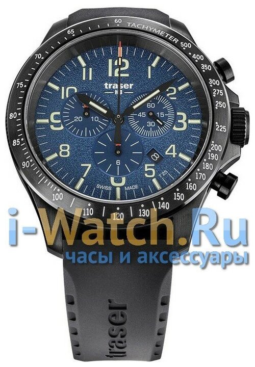 Наручные часы traser P67 professional, черный, синий
