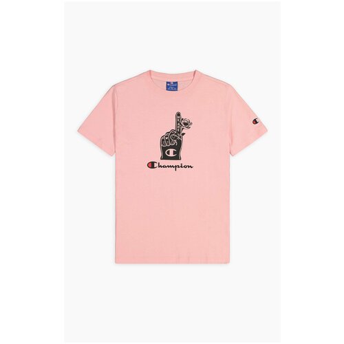 фото Футболка champion rochester 1919 graphic lab crewneck croptop розовый s 112965-ps024