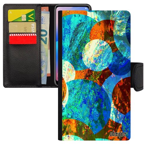 фото Противоударный чехол книжка для смарфона // iphone 8 // "планеты" галактика стиль, utaupia, оранжевый