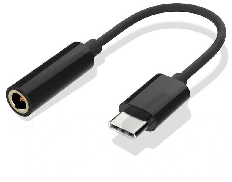 Адаптер (AD26) Jack 3.5 (F) - Type-C (черный)