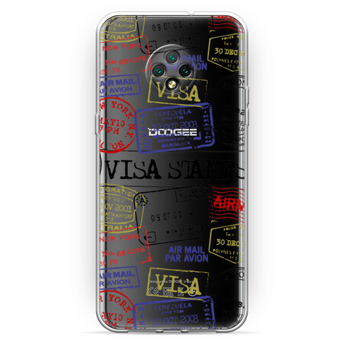 фото Силиконовый чехол visa stamps 1 на doogee x95 / дуги x95 case place