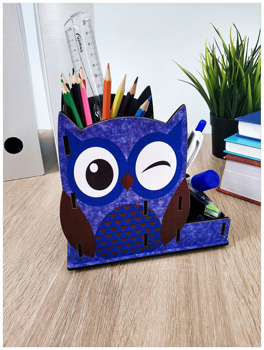 Органайзер канцелярский «Сова голубая» — фото 1