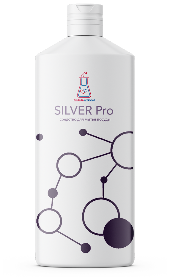 Средство для мытья посуды Любовь и Химия Silver Pro Дозатор 1 л