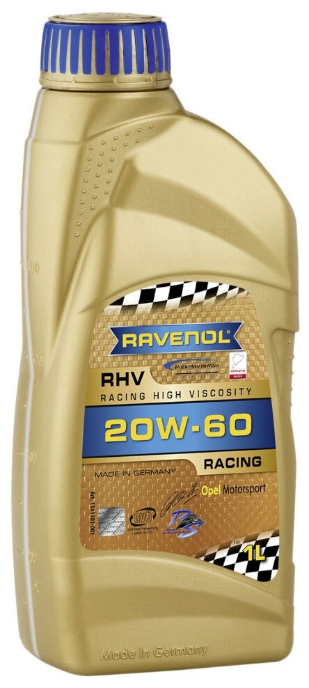 Моторное масло RAVENOL RHV Racing High Viscosity SAE 20W-60 (1л)