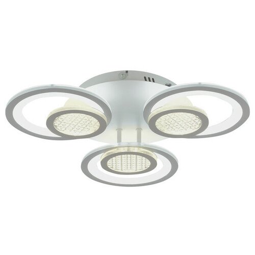 Люстра потолочная светодиодная Семь огней LEIDA SF7096/3C-WT до 15 кв. м, 3 лампы, управляется со смартфона, LED цоколь, 70 Вт