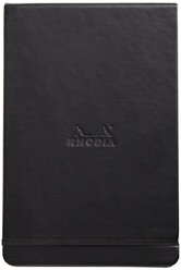 Блокнот Rhodia "Webnotebook" А5 96 л с микроперфорацией 90 г, черный, листы: слоновая кость